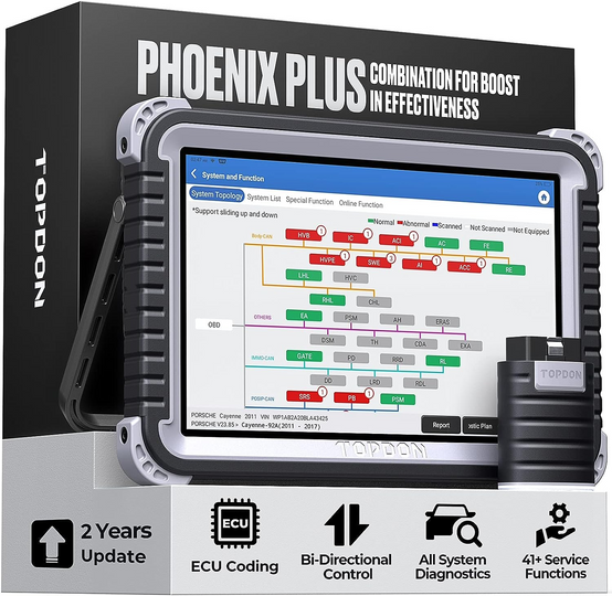 TOPDON Phoenix Lite 2 PROS Elite Bidirectional Car Diagnostic Scanner Key  Coding